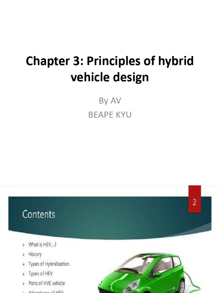 Chapter 3 Hybrid Electric Vehicles | PDF
