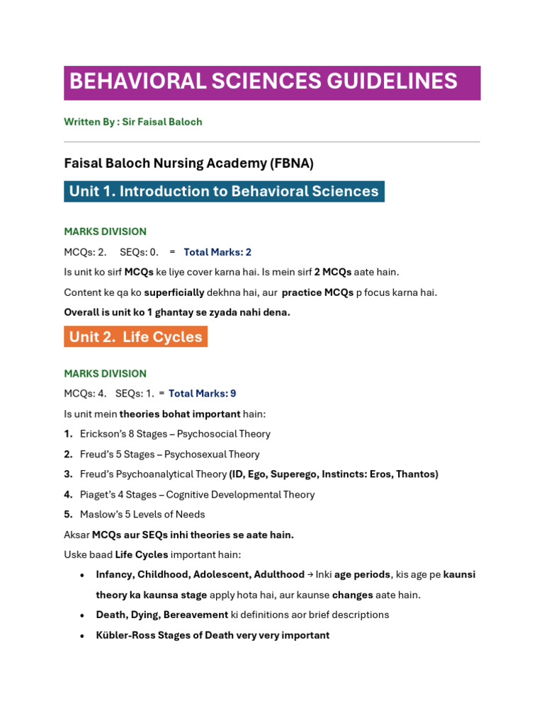 Behavioral Sciences Guidelines | PDF | Stress (Biology) | Anxiety