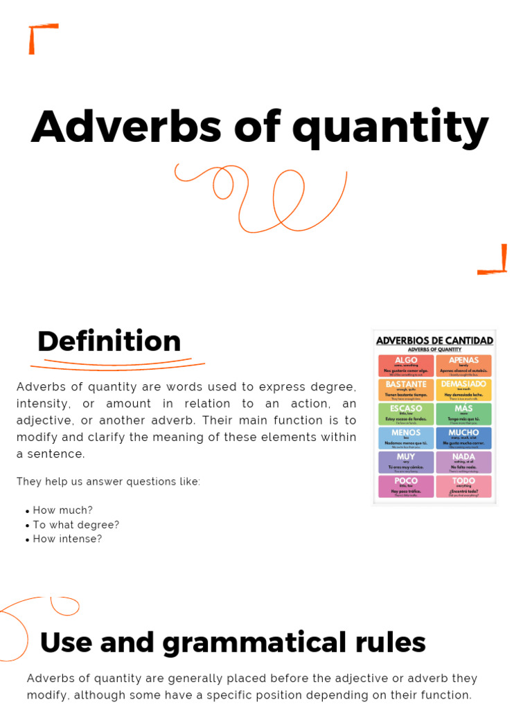 Adverbs of Quantity | PDF