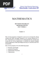 Grade 10 Maths Revision Term 2 2025 | PDF | Trigonometry | Mathematics