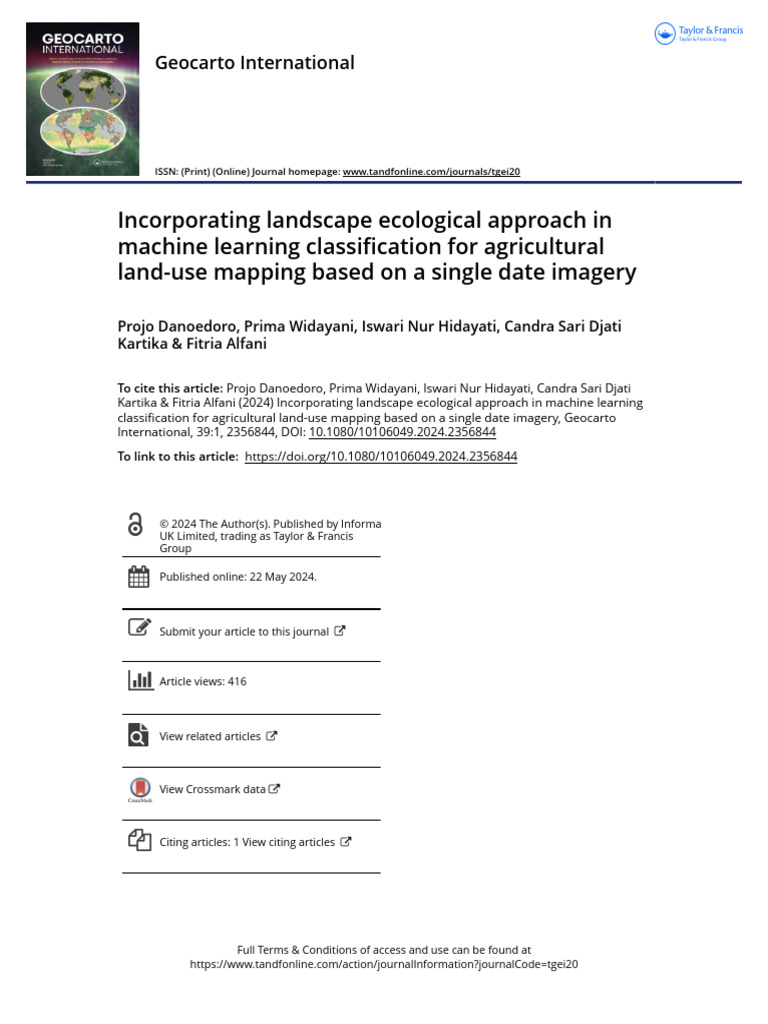 Incorporating landscape ecological approach in machine learning ...