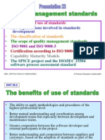 The Benefits of Use of Standards