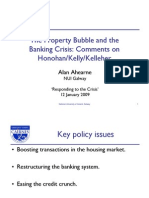 The Property Bubble and The Banking Crisis: Comments On Honohan/Kelly/Kelleher
