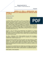 Patología Psiquiátrica en Niños y Adolescentes Que Habitan en Zonas Con Antecedentes de Violencia Social en El Perú