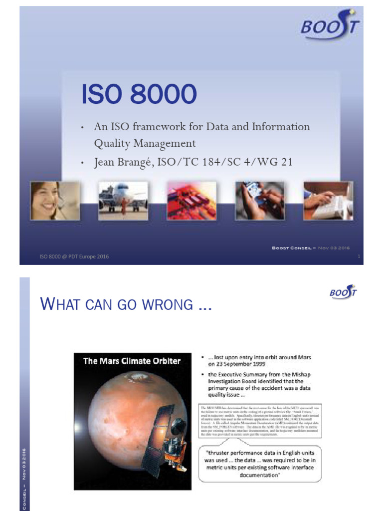 4c ISO 8000 an ISO Framework for Data and Information Quality ...