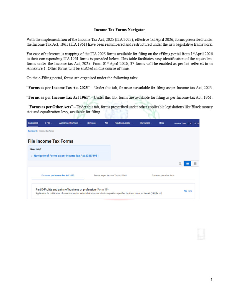Income Tax Forms Navigator | PDF | Taxes | Economies