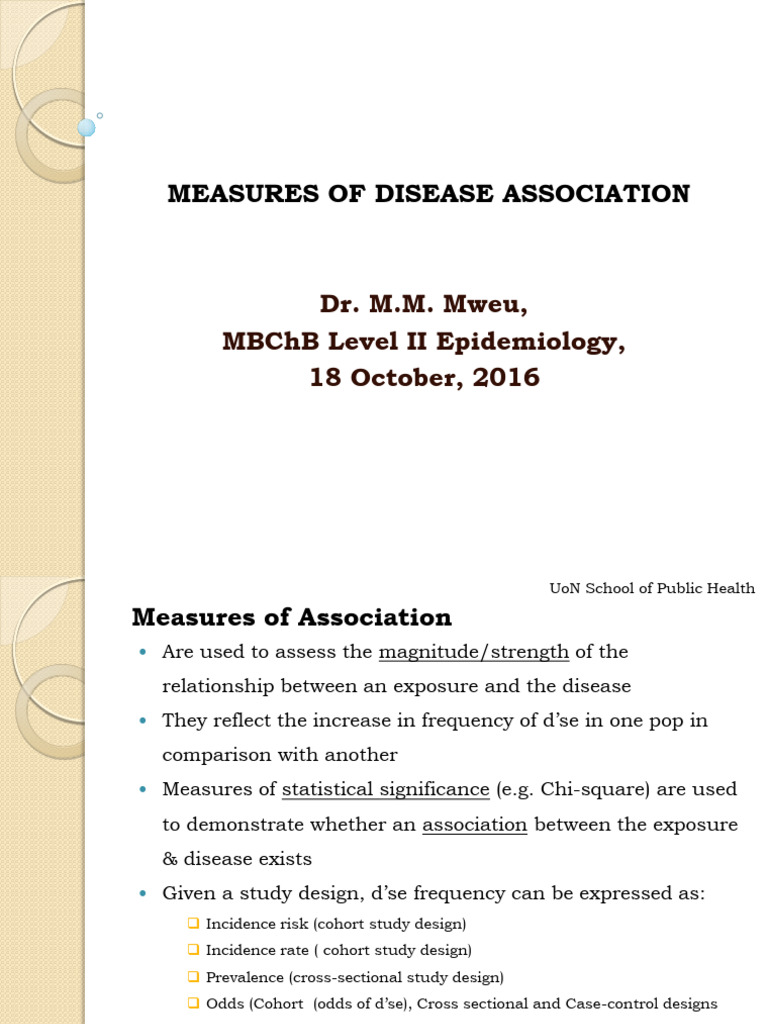 3. Measures of Disease Association | PDF | Relative Risk | Breastfeeding
