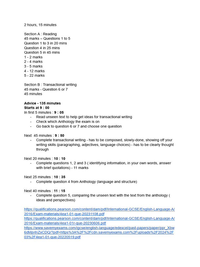 English Lang _ Paper 1 | PDF