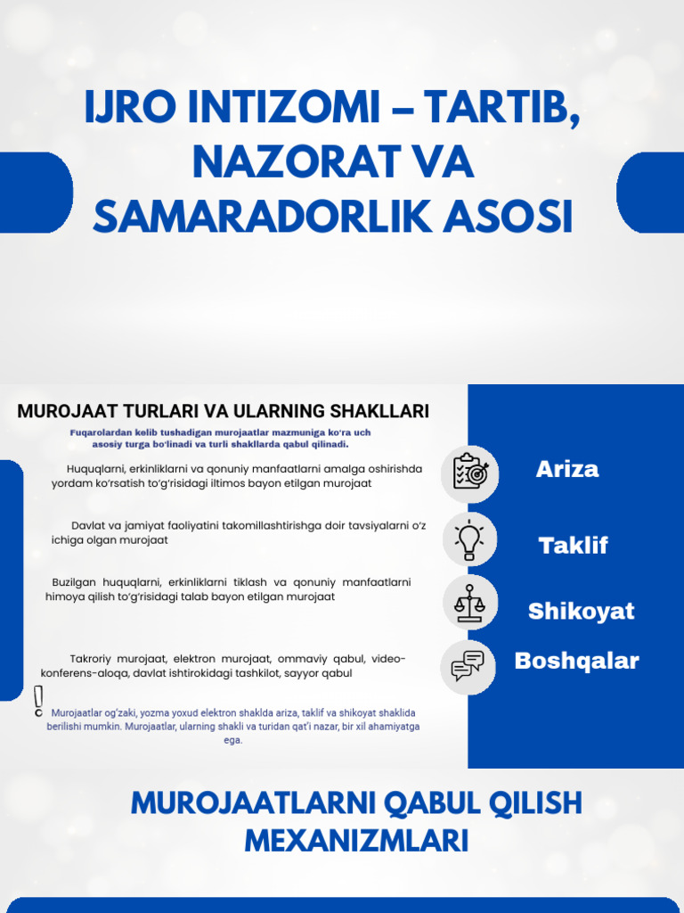 Fuqarolar Murojaatlarini o‘Rganish Tartibi to‘g‘Risida | PDF