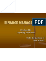 Finance Management: Developed by Gopi Setty Shivprasas Under The Guidance of Miss - Surekha
