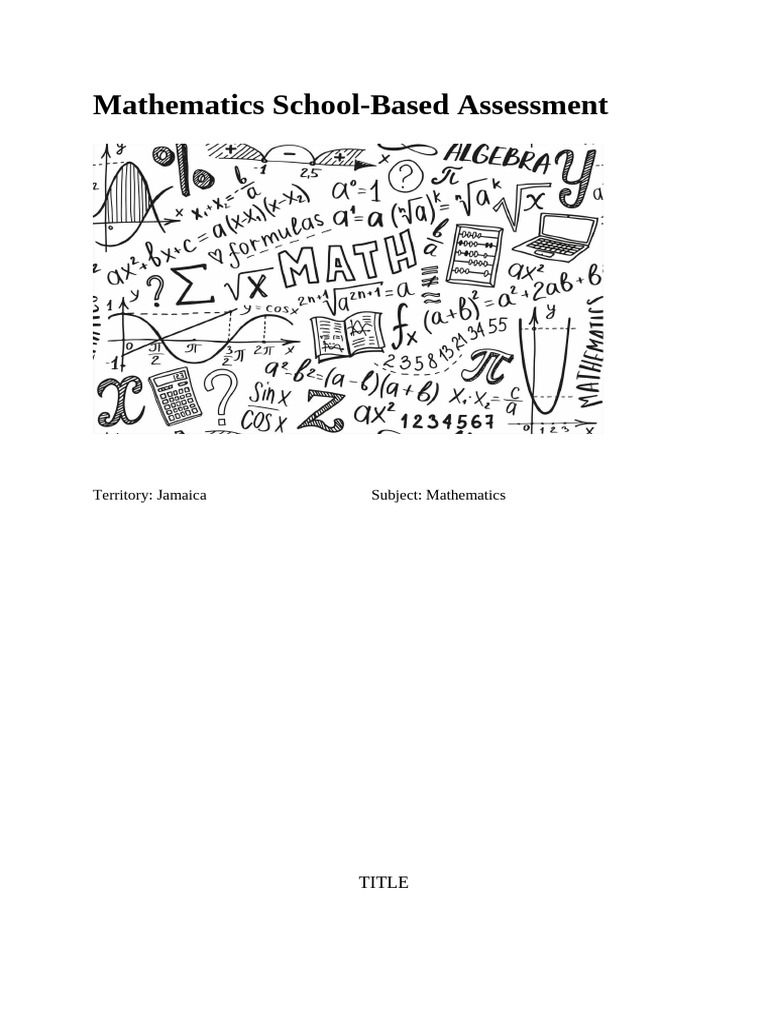 Mathematics SBA Final Draft 2023 | PDF | Mathematics