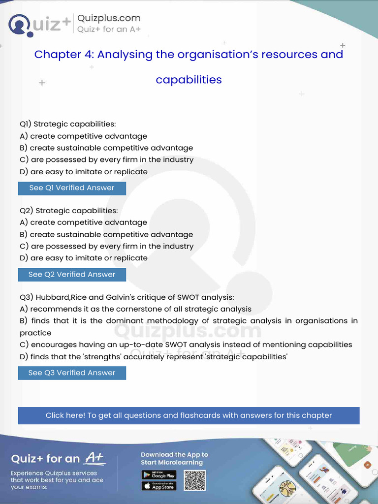 Strategic Capabilities | PDF | Decision Making | Swot Analysis
