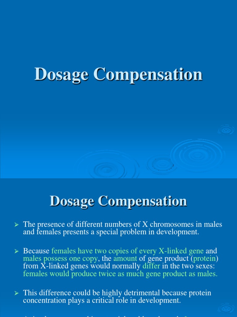 Dosage Compensation PDF Biology