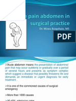 Acute Pain Abdomen in Surgical Practice