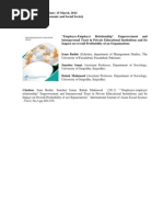 "Employee-Employer Relationship" Empowerment and Interpersonal Trust in Private Educational Institutions and Its Impact on overall Profitability of an Organizations