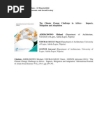 The Climate Change Challenge in Africa:- Impacts, Mitigation and Adaptation