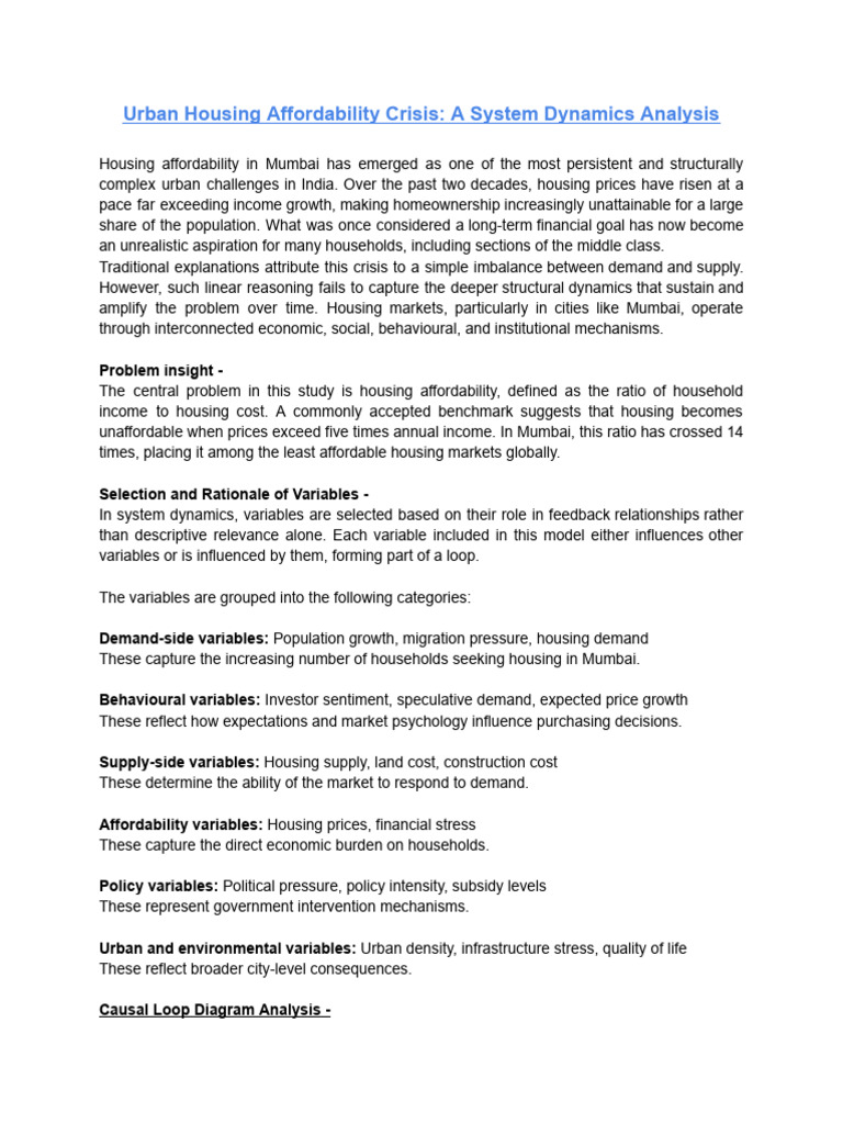 Urban Housing Crisis Analysis | PDF | Affordable Housing | Demand