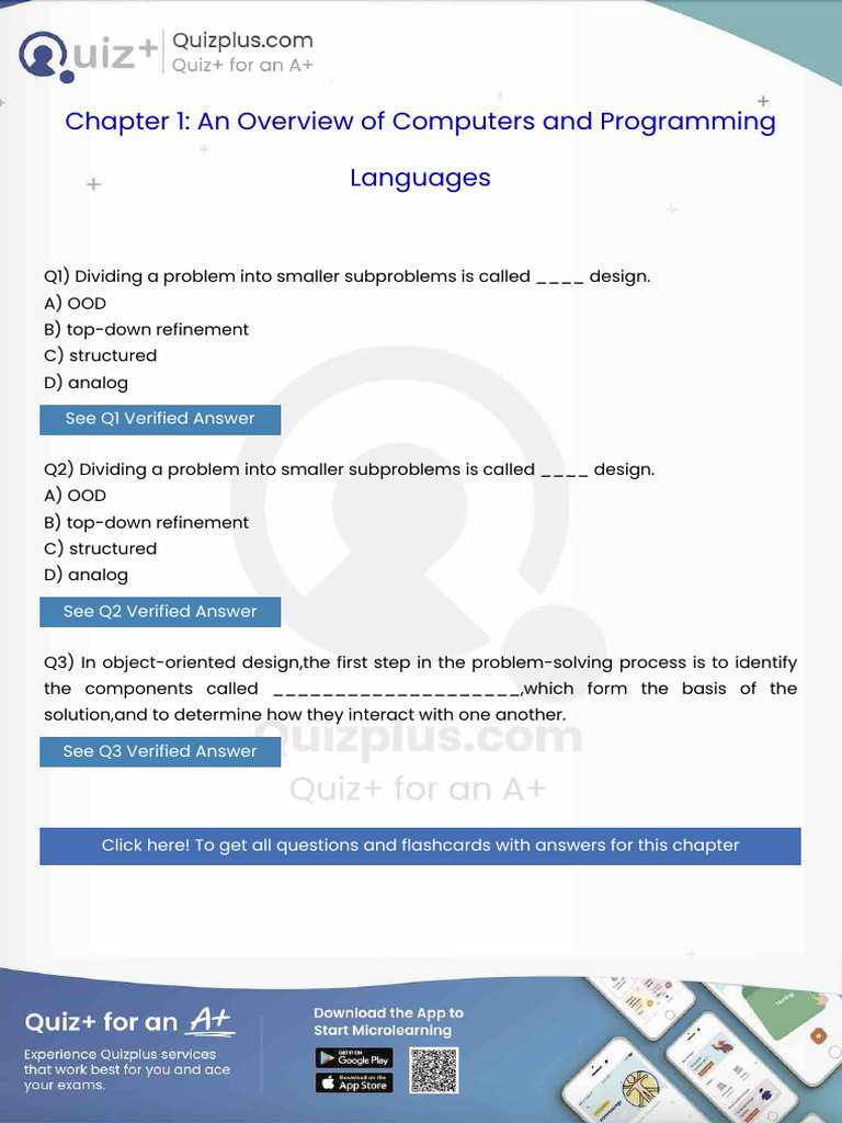 Dividing a Problem Into Smaller Subproblems is Called Design | PDF ...