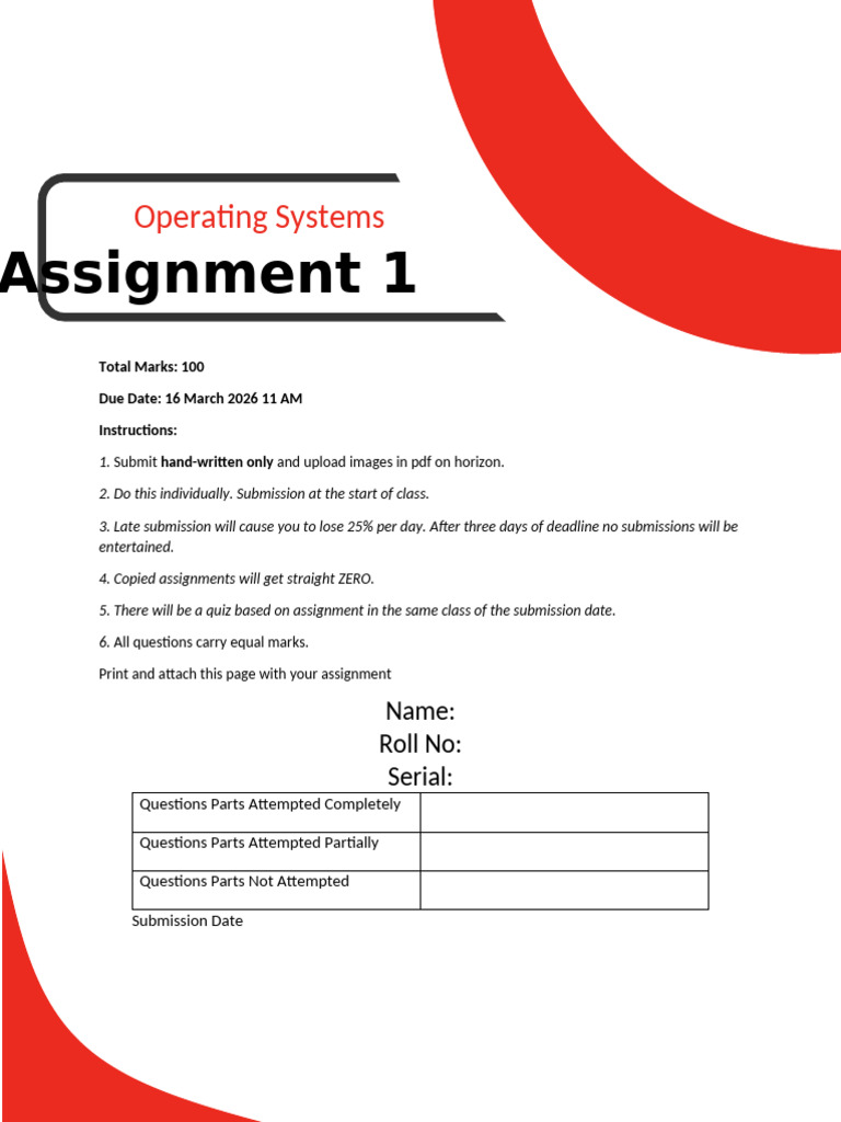 OS A1 S26 final | PDF | Operating System | Kernel (Operating System)