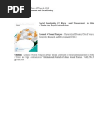 Social Constraints Of Rural Land Management In Côte d’Ivoire And Legal Contradictions