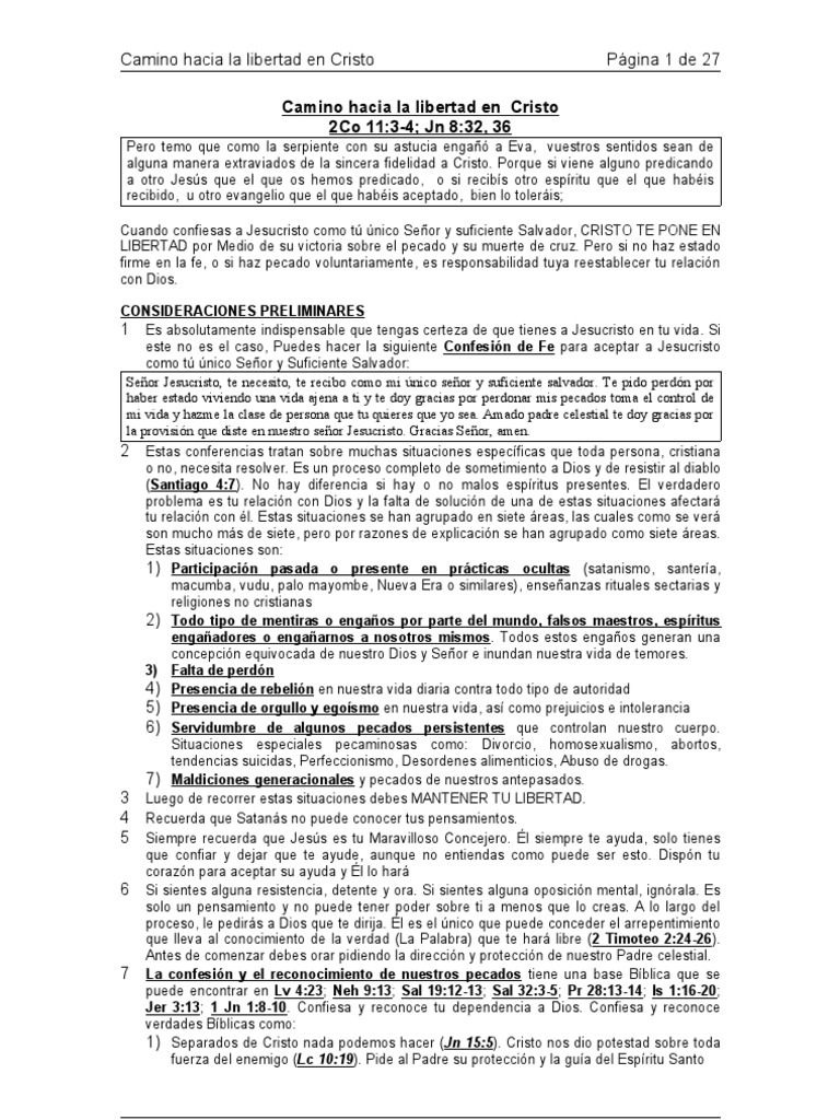 Camino Hacia La Libertad en Cristo | PDF | Perdón | Cristo (título)