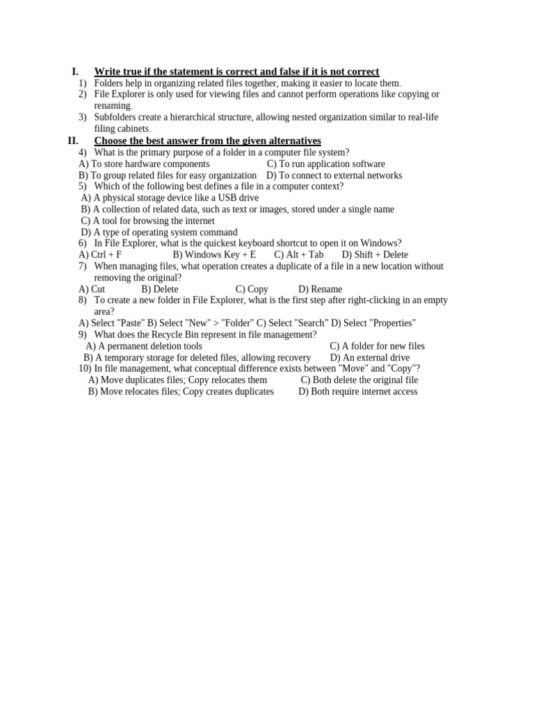 Grade 9 ICT Test 1 | PDF