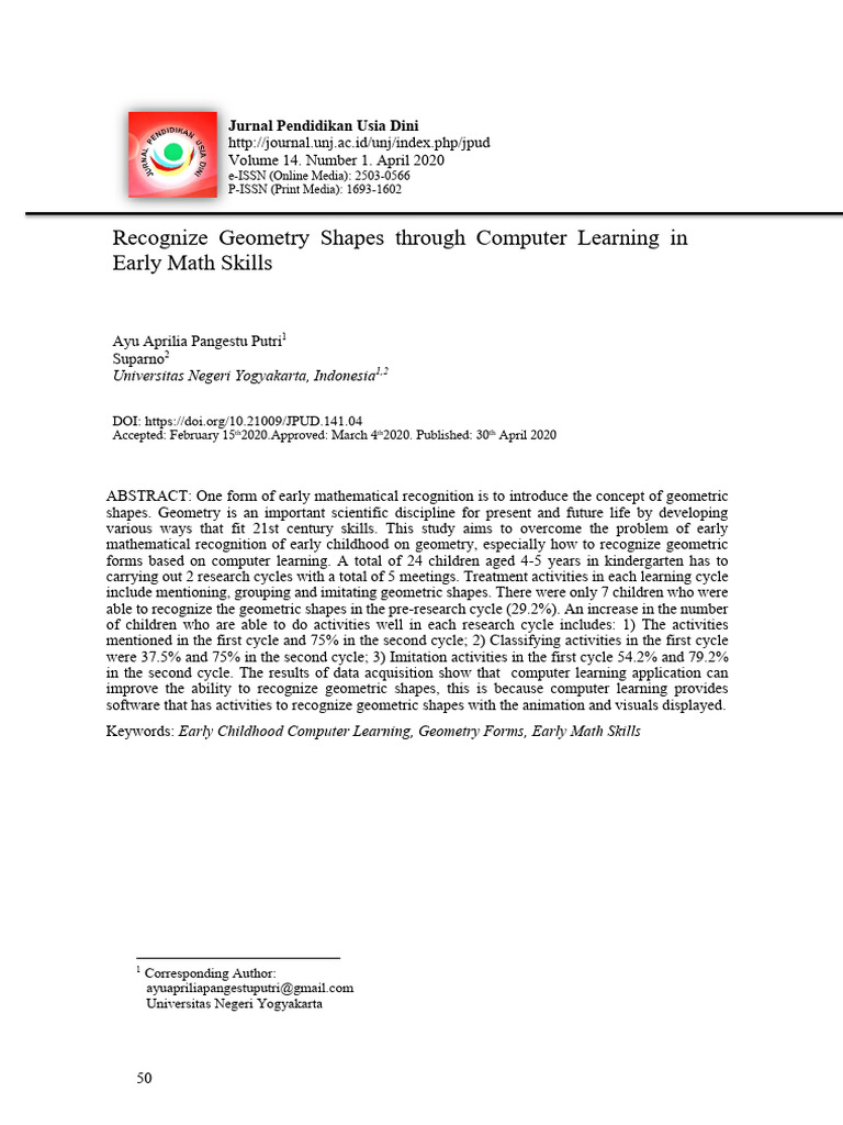 Recognize Geometry Shapes Through Computer Learnin | PDF | Thought ...