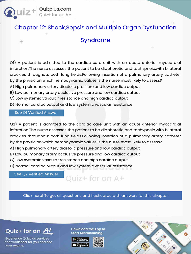A Patient is Admitted to the Cardiac Care Unit With an Acute Anterior ...