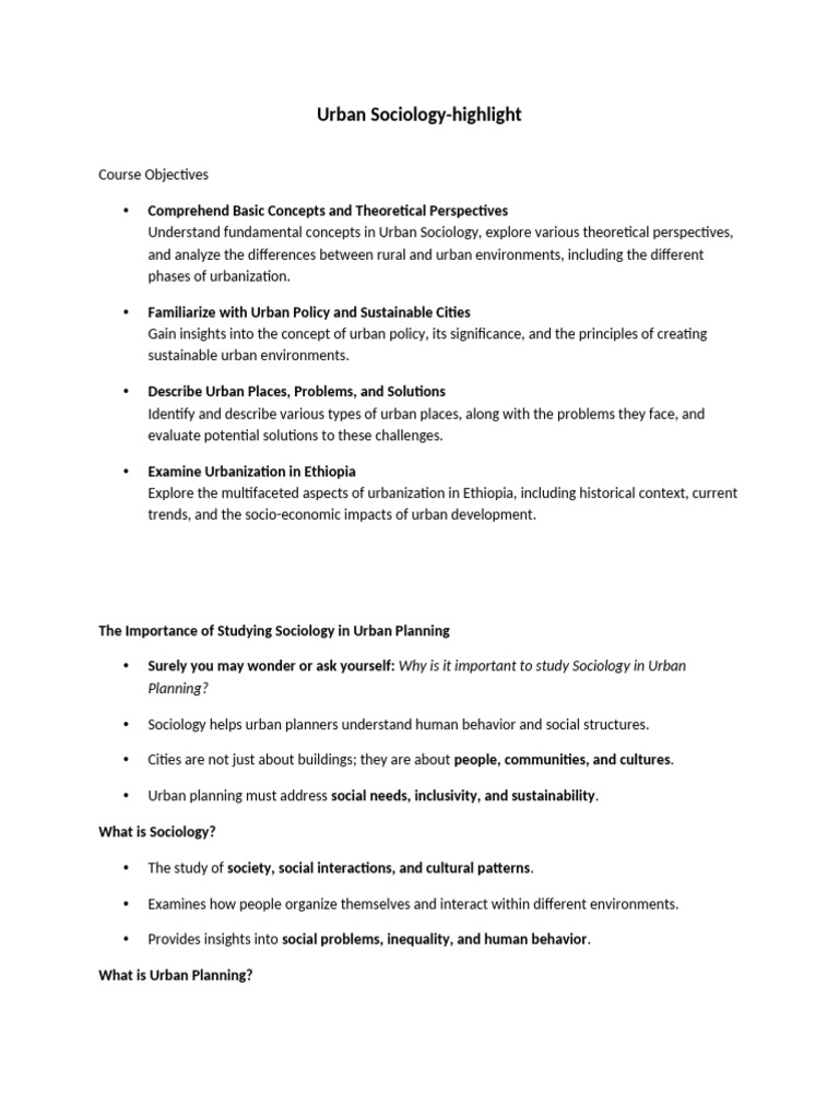 Highlight Introduction | PDF | Urban Planning | Sociology