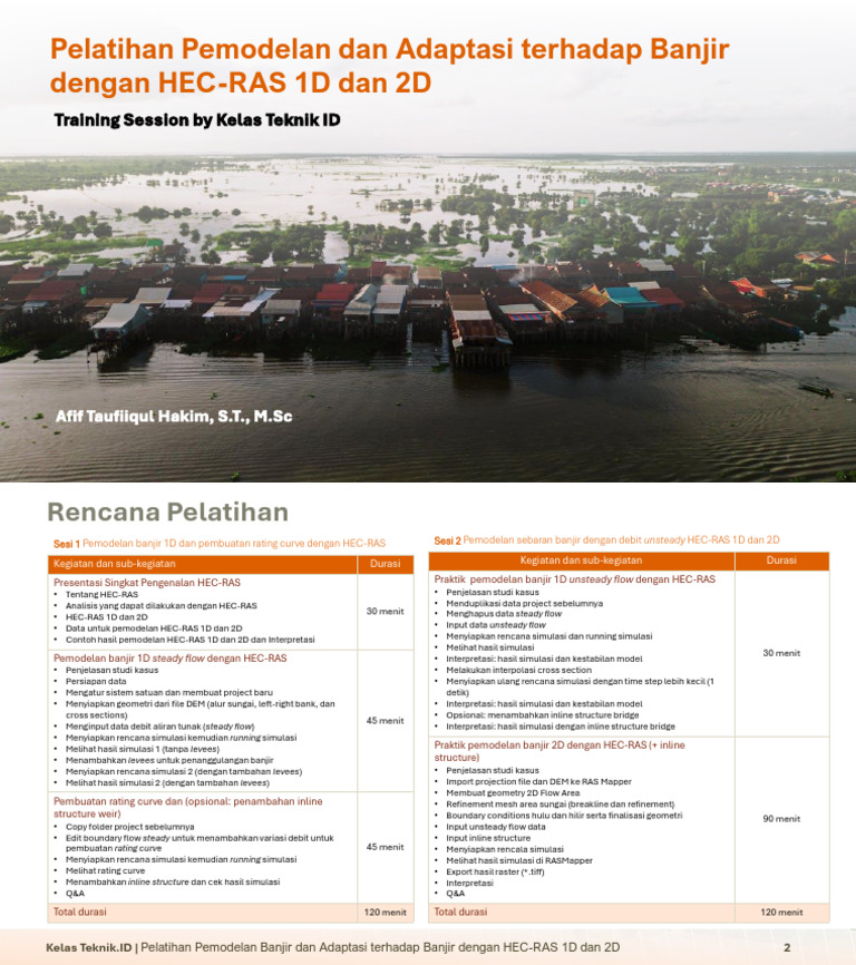 Materi Pelatihan Kelas Teknik Hec-Ras Rev1 | PDF