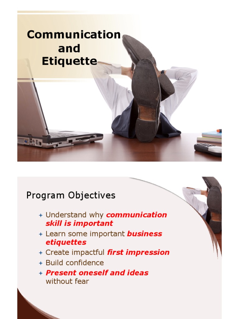 Business Communication & Etiquette Guide | PDF | Etiquette | Suit ...