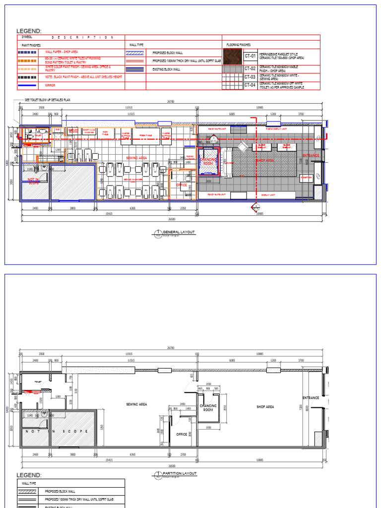 Architectural & MEP Drawings (2) | PDF | Tile | Toilet