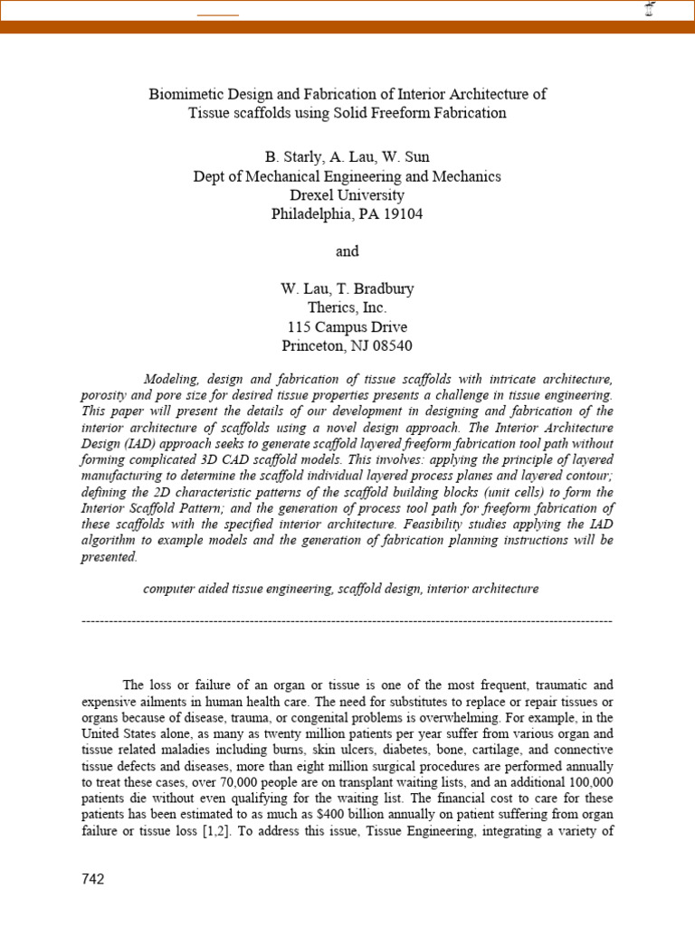 pattern | PDF | Tissue Engineering | 3 D Printing
