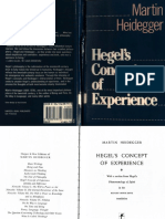 Heidegger - Hegel's Concept of Experience