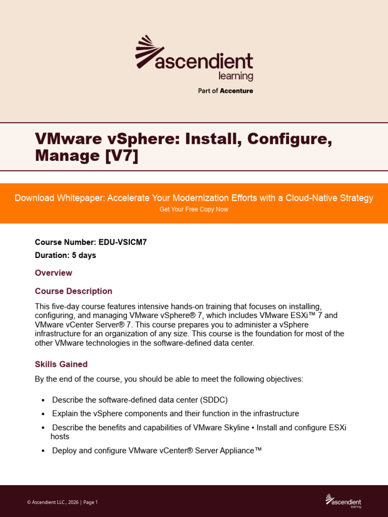 Vmware Vsphere Install Configure Manage v7 | PDF | Virtual Machine ...