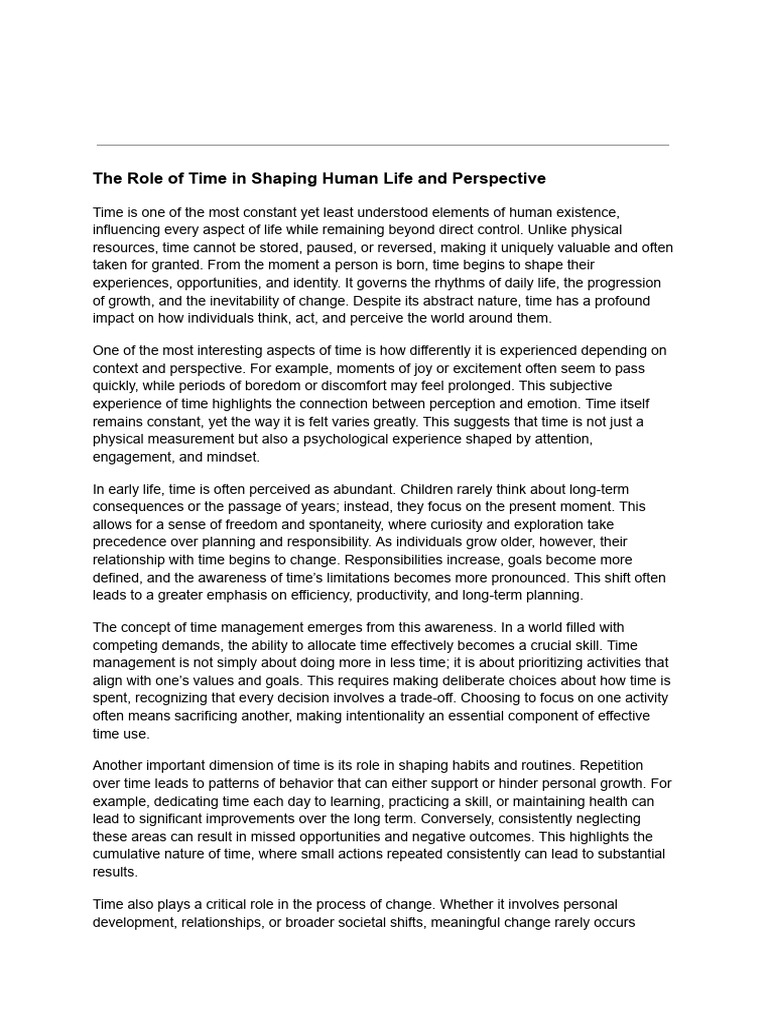 v3 | PDF | Experience | Time