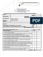 Indicadores de Valoracion Ed. Tecnológica Nivel Primario