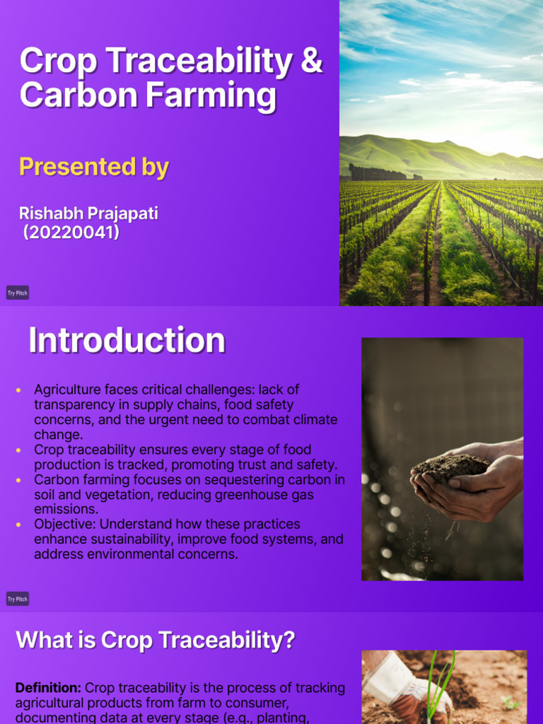 Crop Traceability & Carbon Farming | PDF | Agriculture | Carbon ...