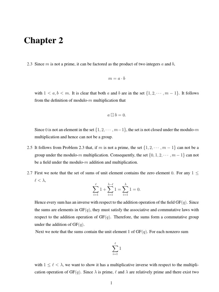 Solution Manual - Error Control Coding 2nd - by Lin Shu and