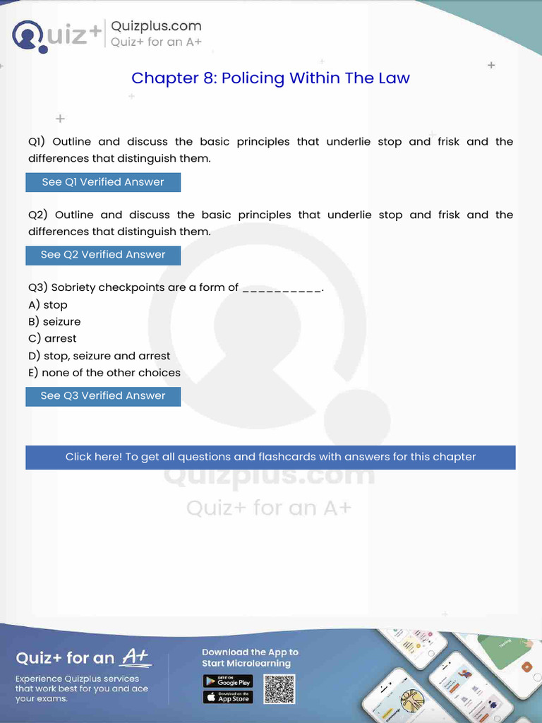 Outline and Discuss the Basic Principles That Underlie Stop and Frisk ...