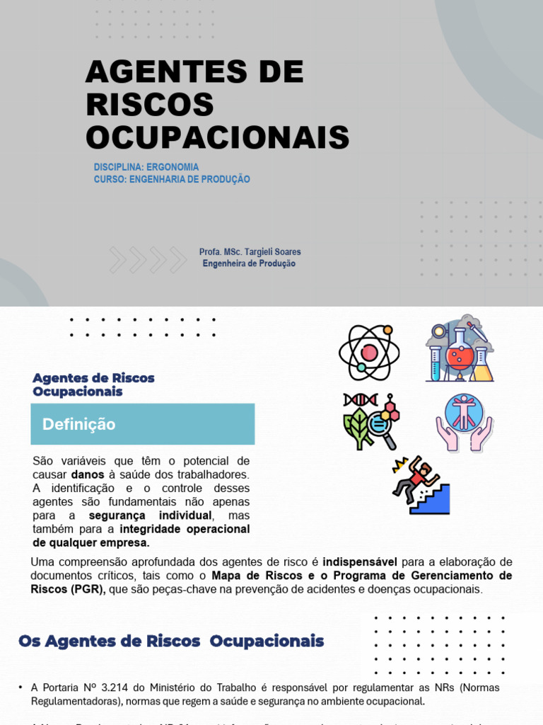 Aula 04 - Agentes de Riscos | PDF | Desperdício
