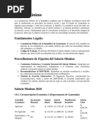 Salario Mínimo 2025 en Guatemala | PDF