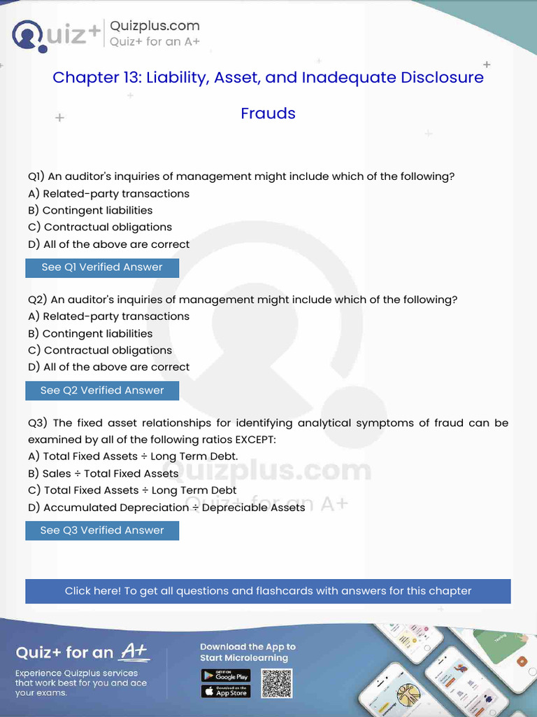 An Auditors Inquiries of Management Might Include Which of the ...