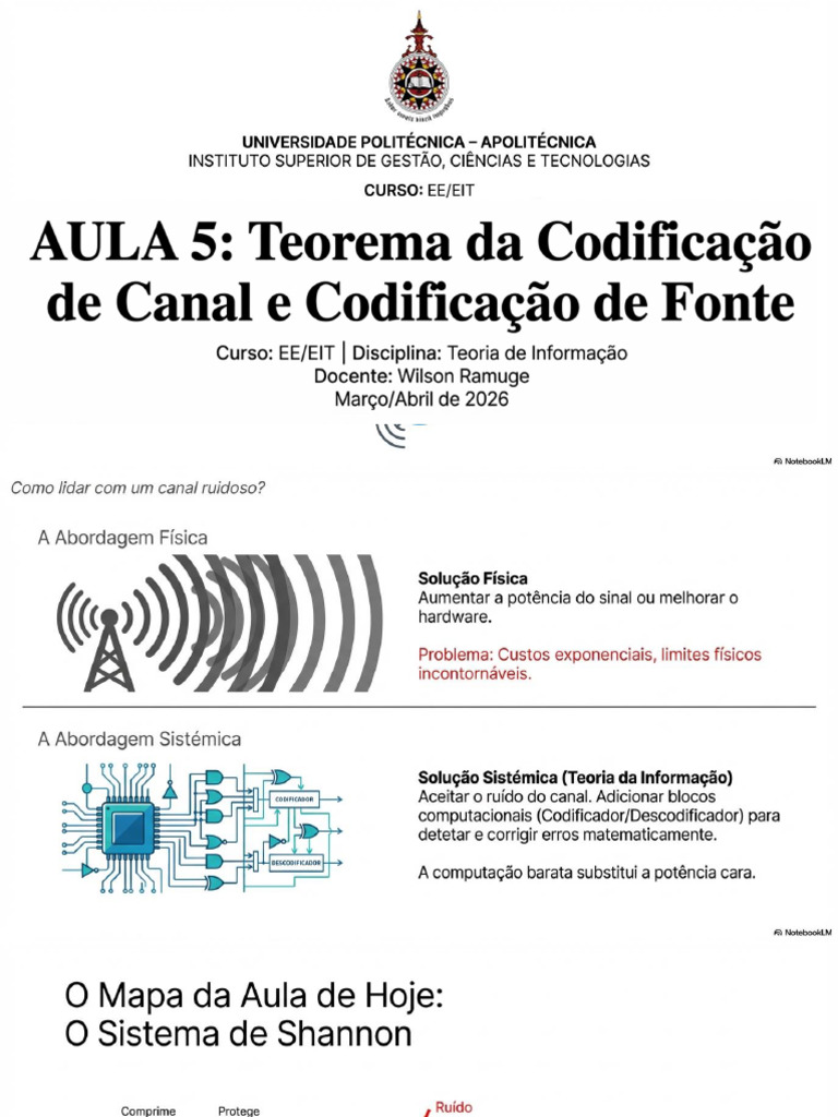 Aula 5 - Teorema de Codificacao de Canal e Codificacao de Fonte - 2026 ...