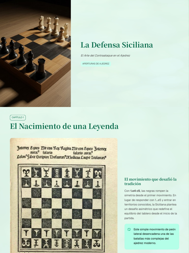 La Defensa Siciliana | PDF | Aperturas de ajedrez | Juegos de mesa ...