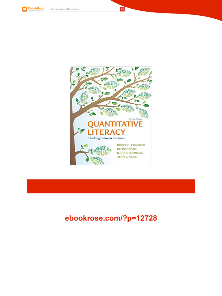 Quantitative Literacy: Thinking Between The Lines Second Edition