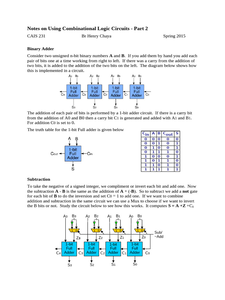Using Combinational Logic 2 | PDF | Computer Architecture | Theory Of ...