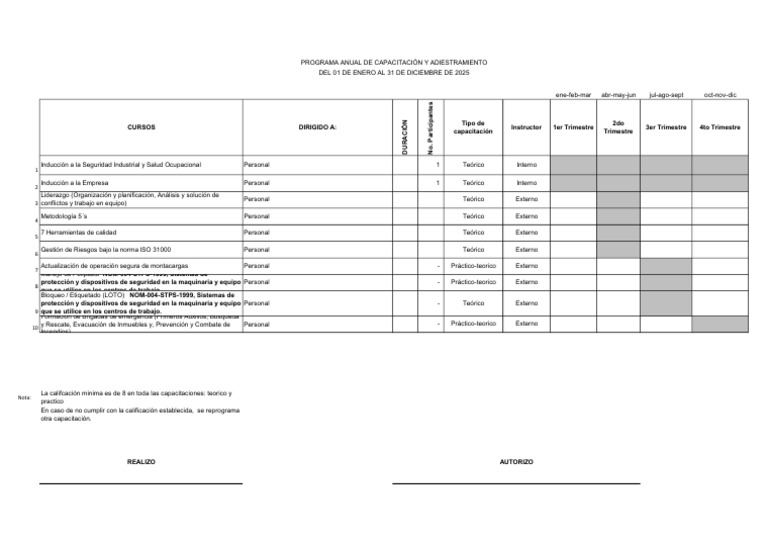Programa de Capacitación | PDF | Business
