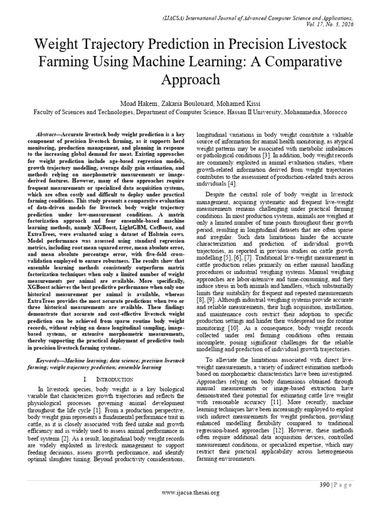 Paper 33-Weight Trajectory Prediction in Precision Livestock Farming ...