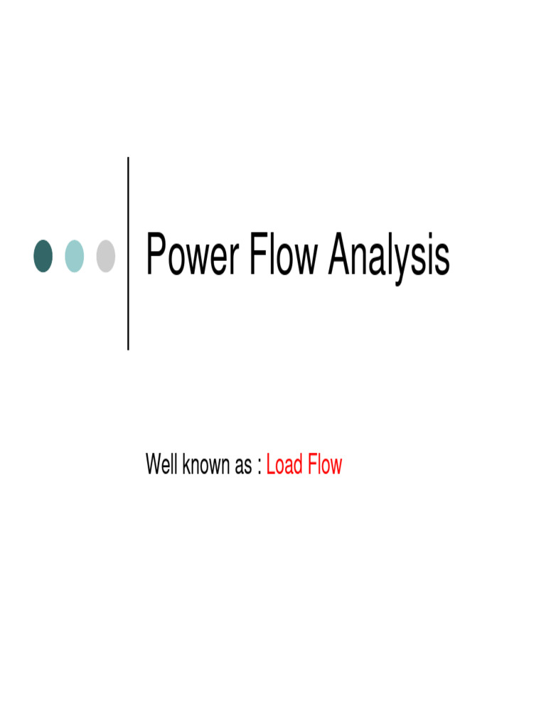 Power Flow Lecturer Slides | PDF